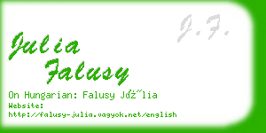 julia falusy business card